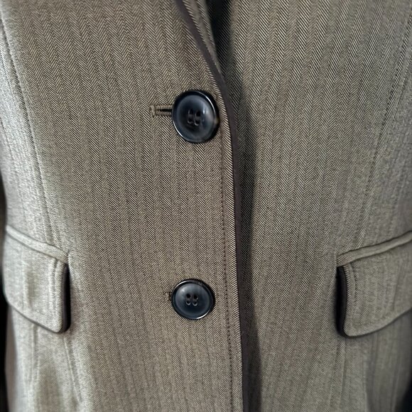 Jones NY Brown blend 2-piece Pant Suit.  Size 10 Jacket. Size 12 Pants. - Picture 3 of 12